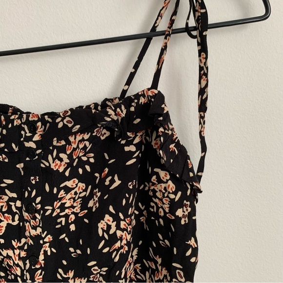 NWT ba&sh Veda Sleeveless Floral Print Top Black Graphic M - Picture 4 of 7